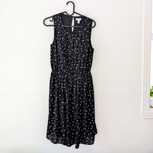 Thyme Breastfeeding Black Floral Sleeveless Sheath Dress In Size XS